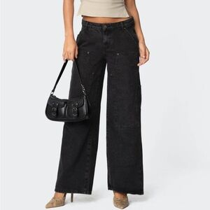 Edikted Black Carpenter Jeans